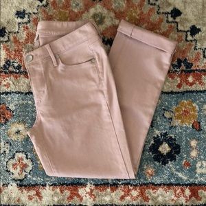 LOFT Outlet Blush Denim Cuffed Crop Jeans